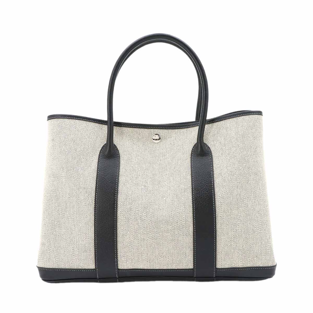 Garden Party PM Tote Bag Toile H Negonda Black Gray