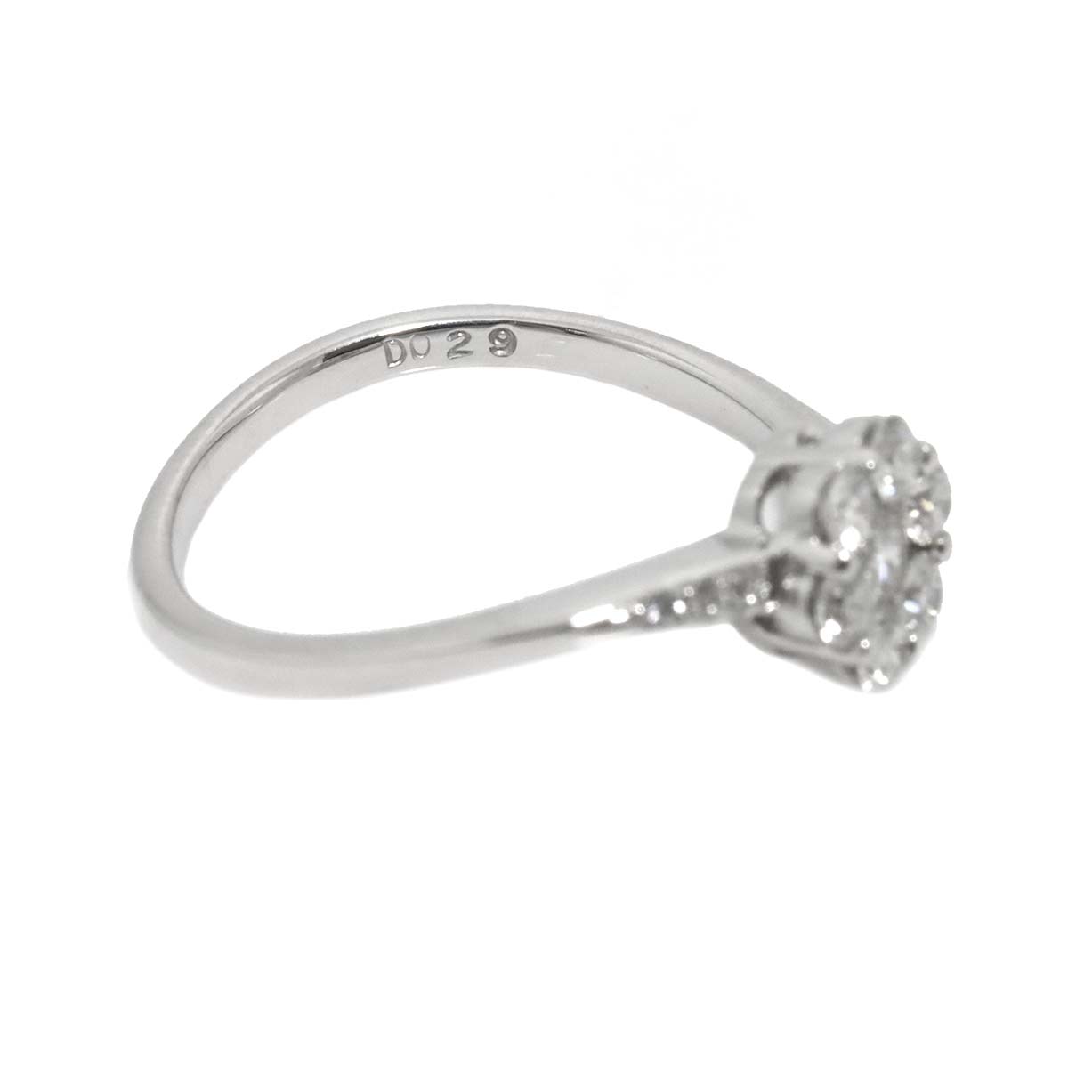 Diamond 0.29ct Ring 18K WG 750 Size3.75(US)