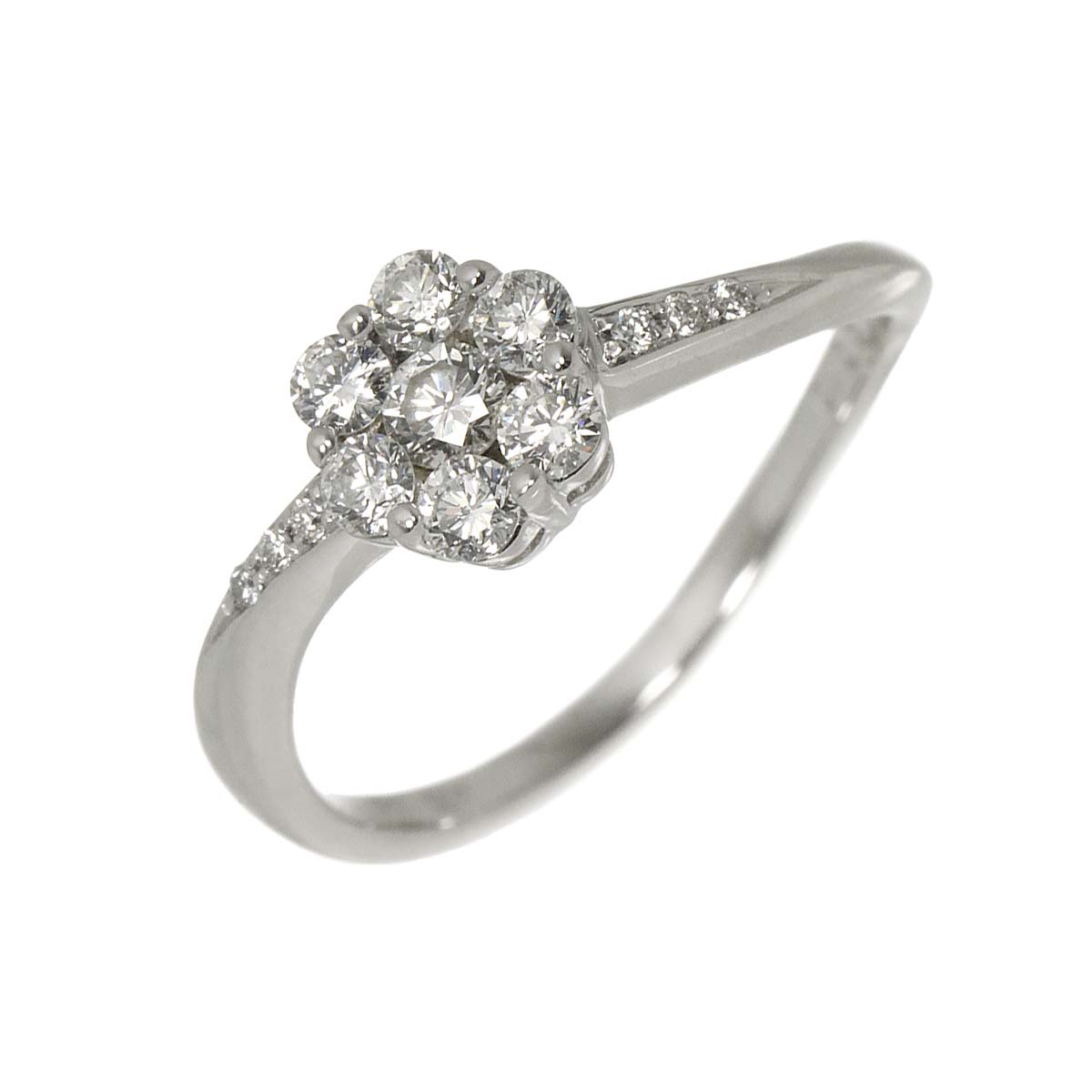 Diamond 0.29ct Ring 18K WG 750 Size3.75(US)