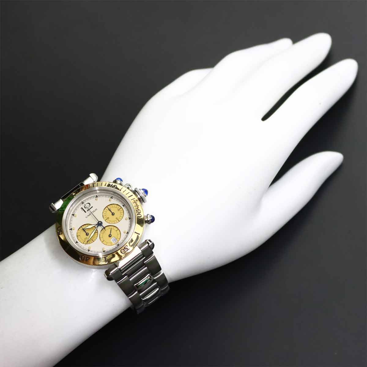 Pasha 38mm W31011H3 Chronograph Date Quartz Silver Dial