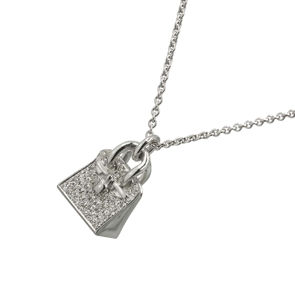 Amulet Diamond Necklace 18K White Gold 750