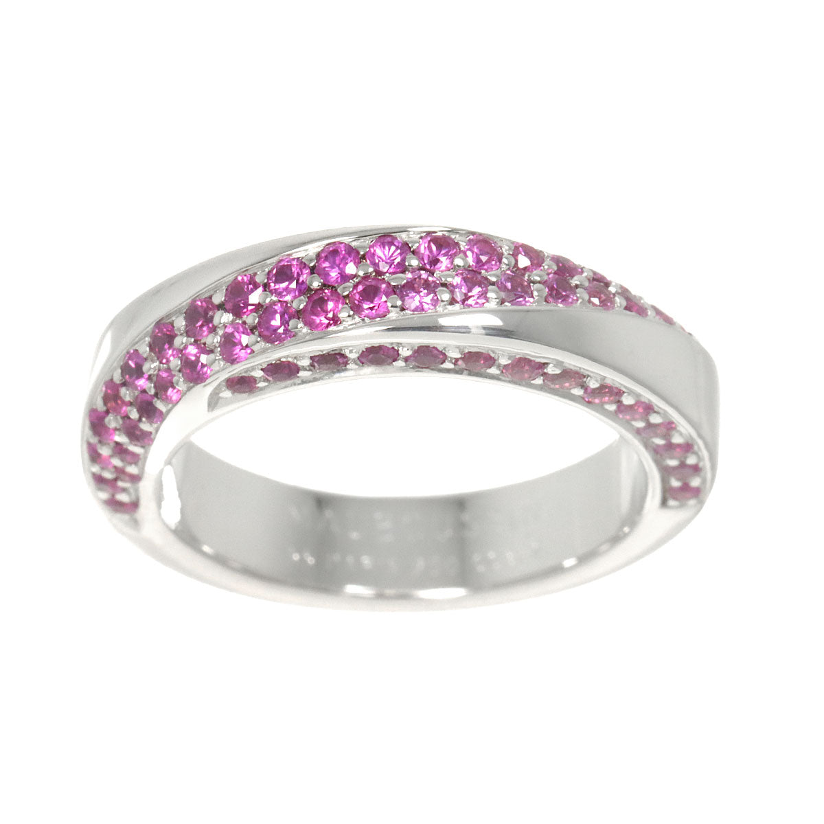 Sapphire Ring 18K WG 750 size55 7.25(US)