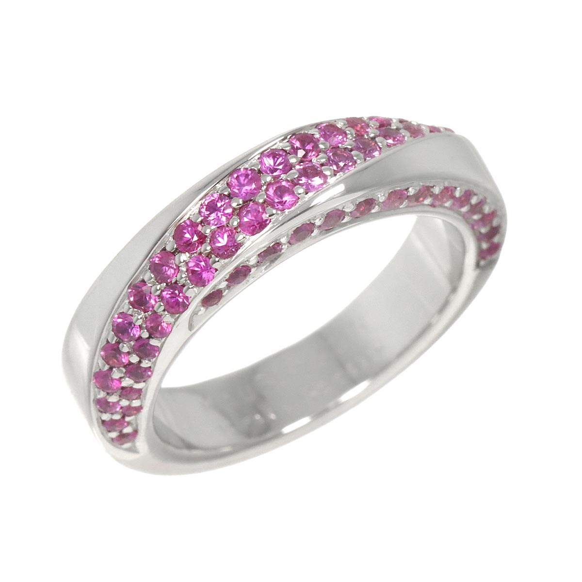 Sapphire Ring 18K WG 750 size55 7.25(US)