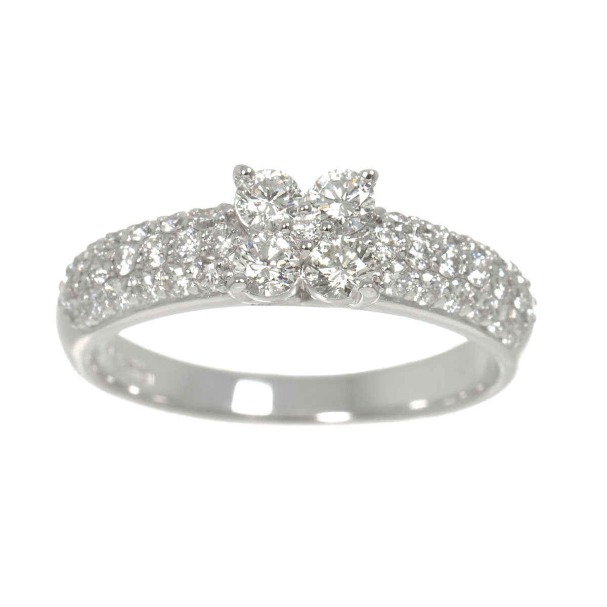 Diamond 0.70ct Ring 18K WG 750 Size5.25(US)