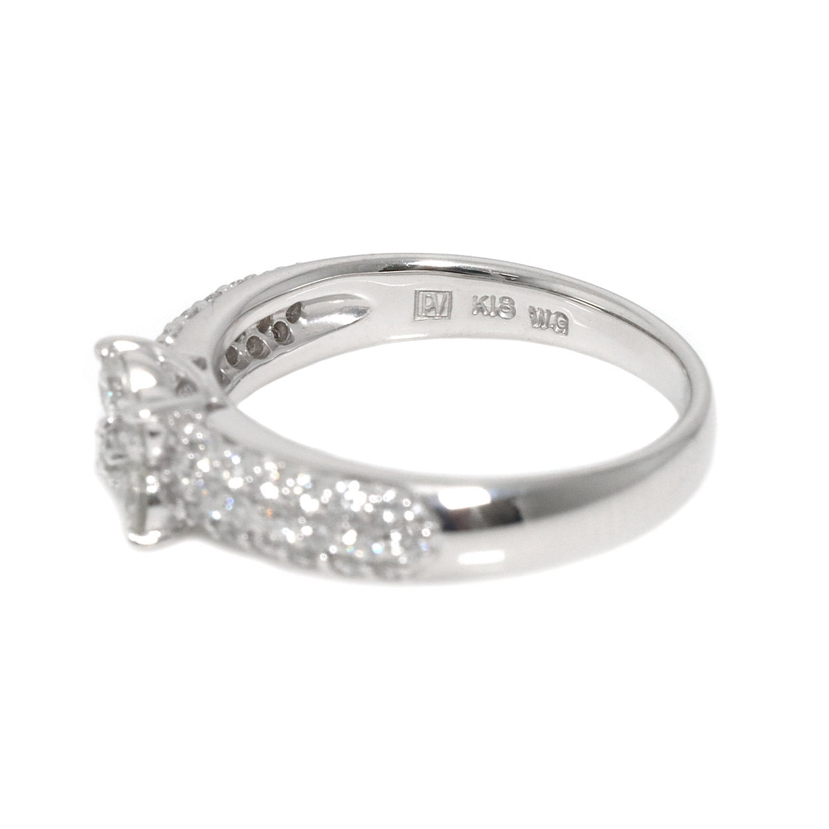 Diamond 0.70ct Ring 18K WG 750 Size5.25(US)