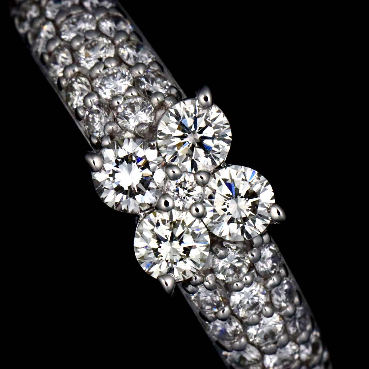 Diamond 0.70ct Ring 18K WG 750 Size5.25(US)