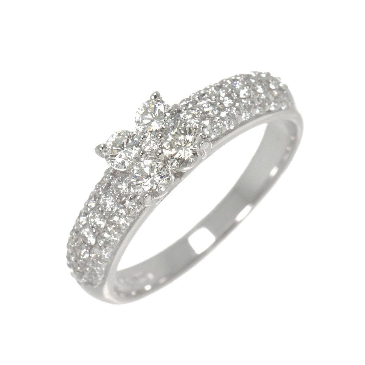 Diamond 0.70ct Ring 18K WG 750 Size5.25(US)