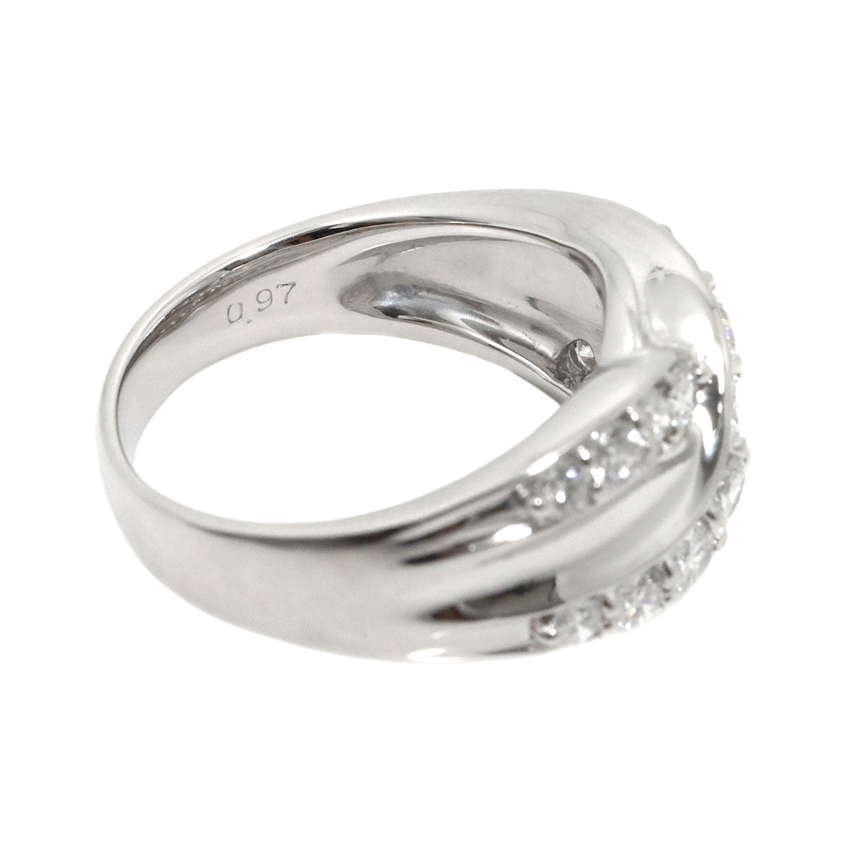 Diamond 0.97ct Ring Pt Platinum size6.25-6.5(US)