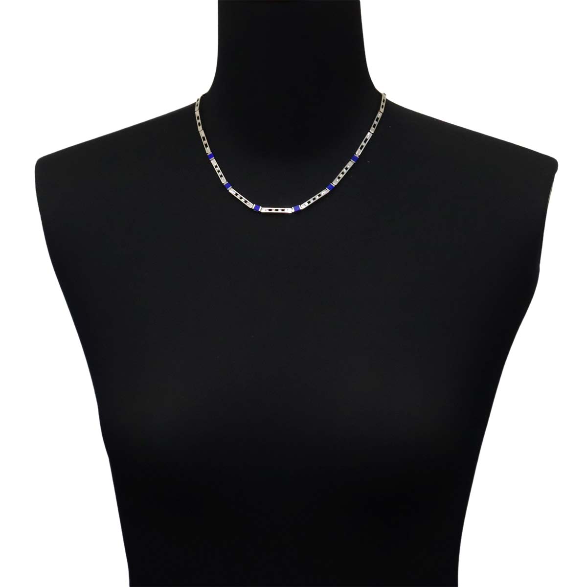 Lapis Lazuli Diamond 2.05ct Necklace Pt