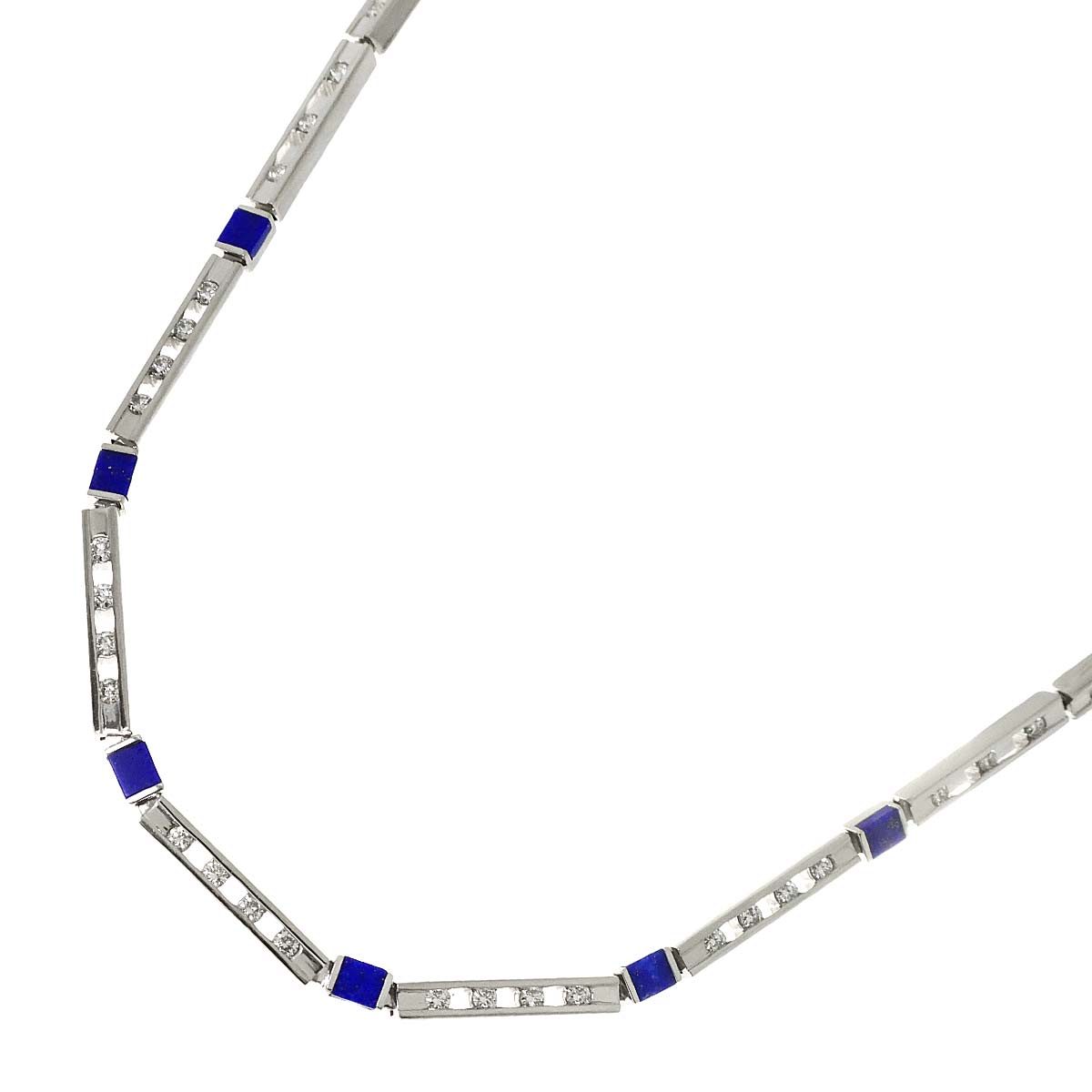Lapis Lazuli Diamond 2.05ct Necklace Pt