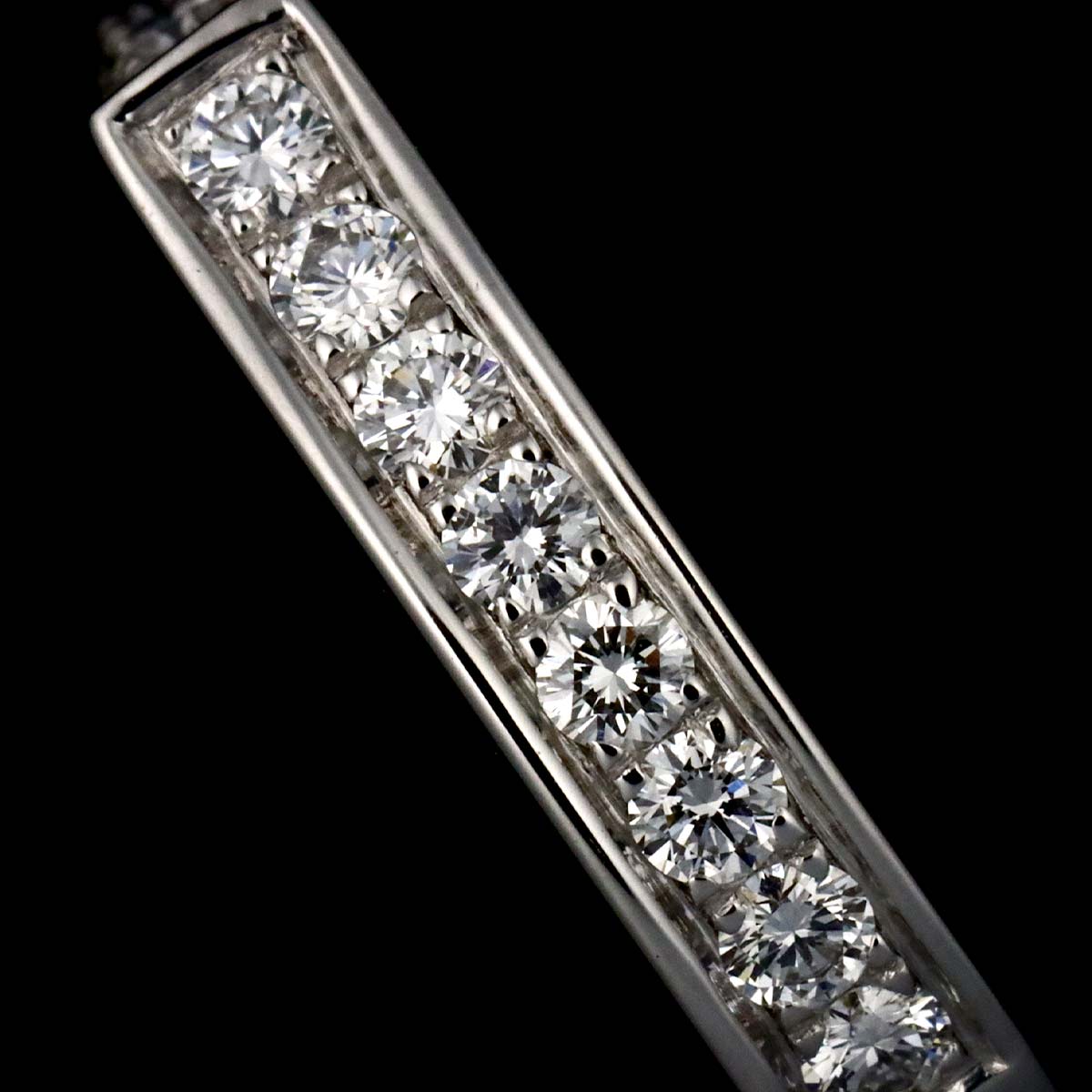 C flat Diamond Ring 18K White Gold 750 size47 4(US)