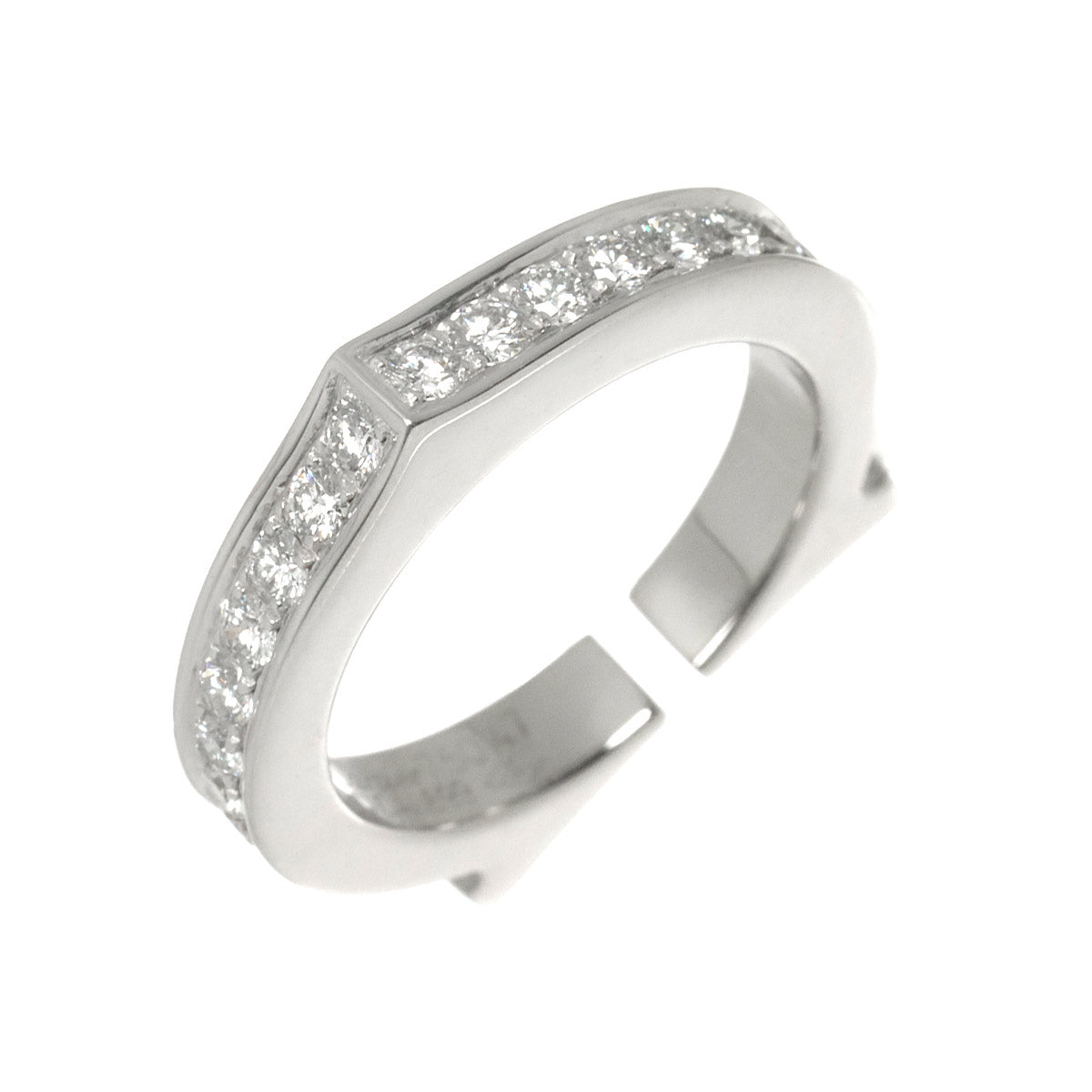 C flat Diamond Ring 18K White Gold 750 size47 4(US)
