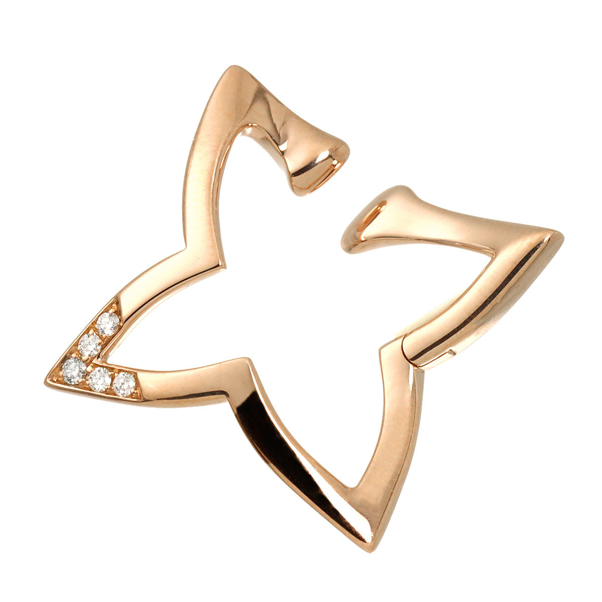 Blossom Diamond Ear cuff 18K PG 750 For the left ear