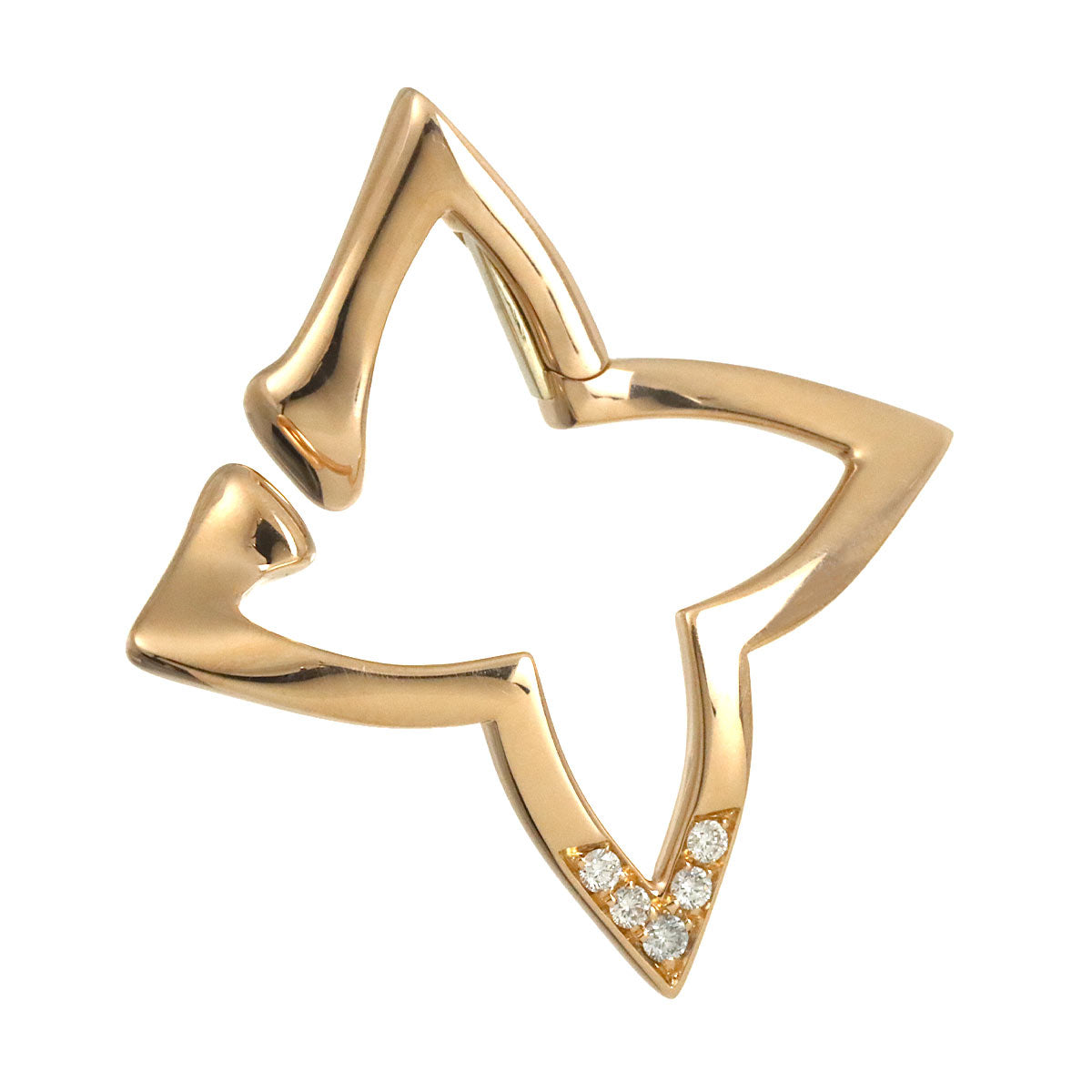 Blossom Diamond Ear cuff 18K PG 750 For the left ear