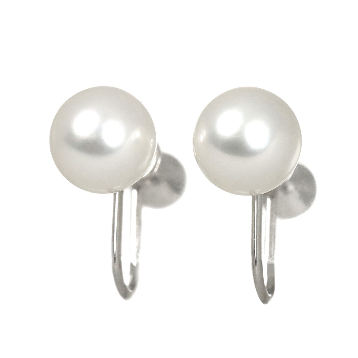 Akoya Pearl Necklace Earrings Pierced 18K WG 750