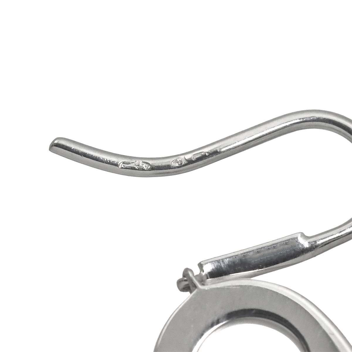 Success Diamond Hook Earrings Pierced 18K WG 750