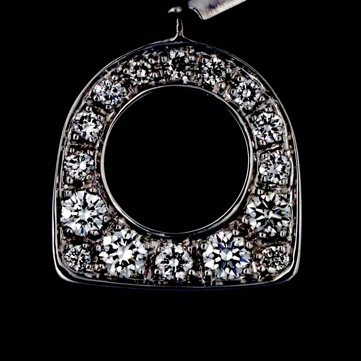Success Diamond Hook Earrings Pierced 18K WG 750