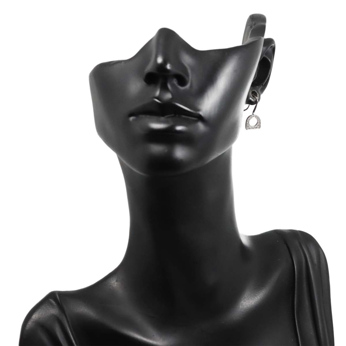 Success Diamond Hook Earrings Pierced 18K WG 750