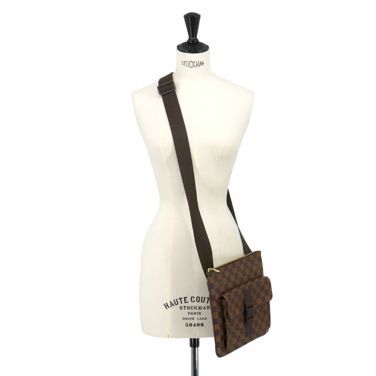 Damier Pochette Melville Shoulder Bag Ebene N51127