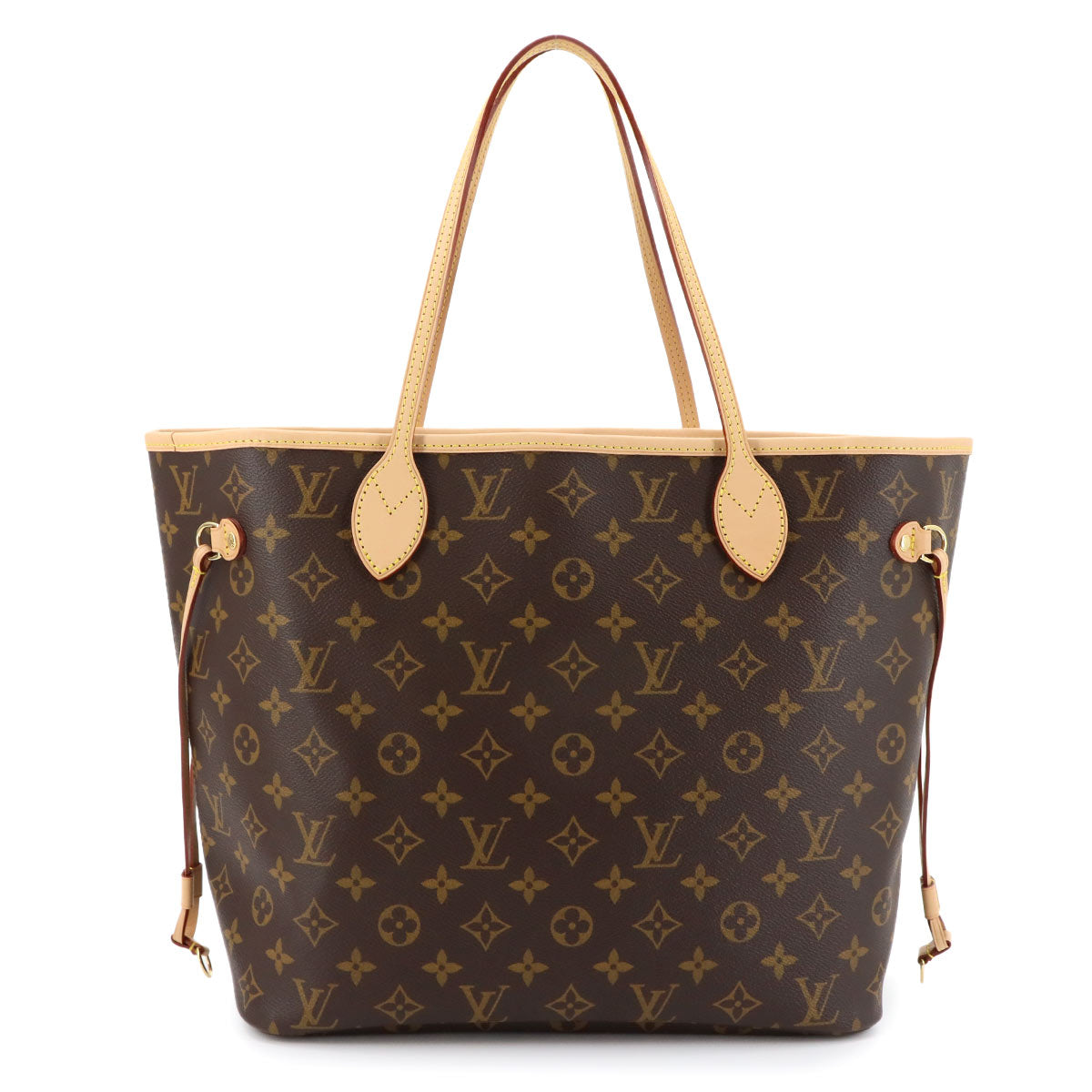 Monogram Neverfull MM Tote Bag Brown Cerise M46987