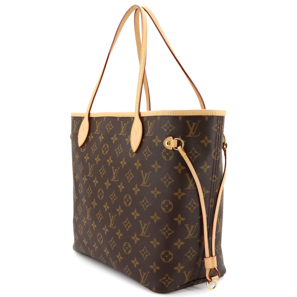 Monogram Neverfull MM Tote Bag Brown Cerise M46987