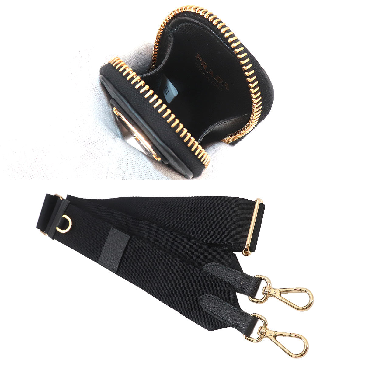 2way Hand Shoulder Bag Saffiano Leather Nero Black Purse