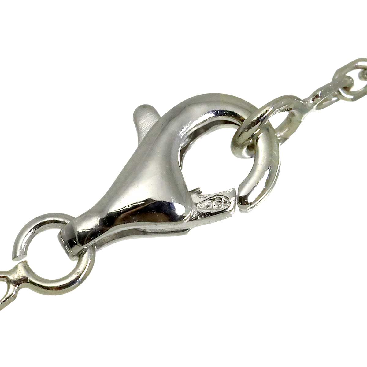 Camelia Necklace Diamond White Agate 18K White Gold 750