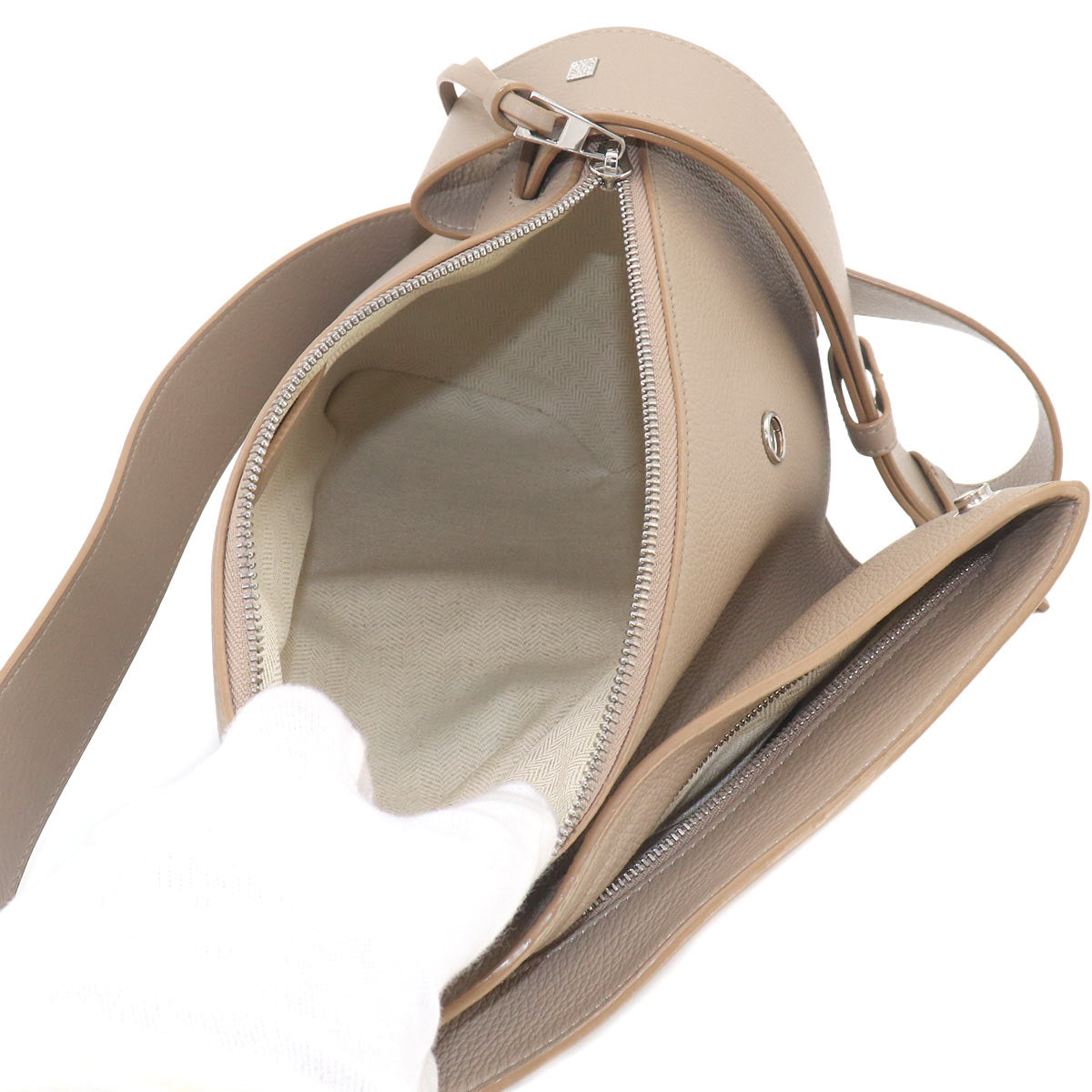 Anton Sling Bag Crossbody Bag Leather Beige Purse