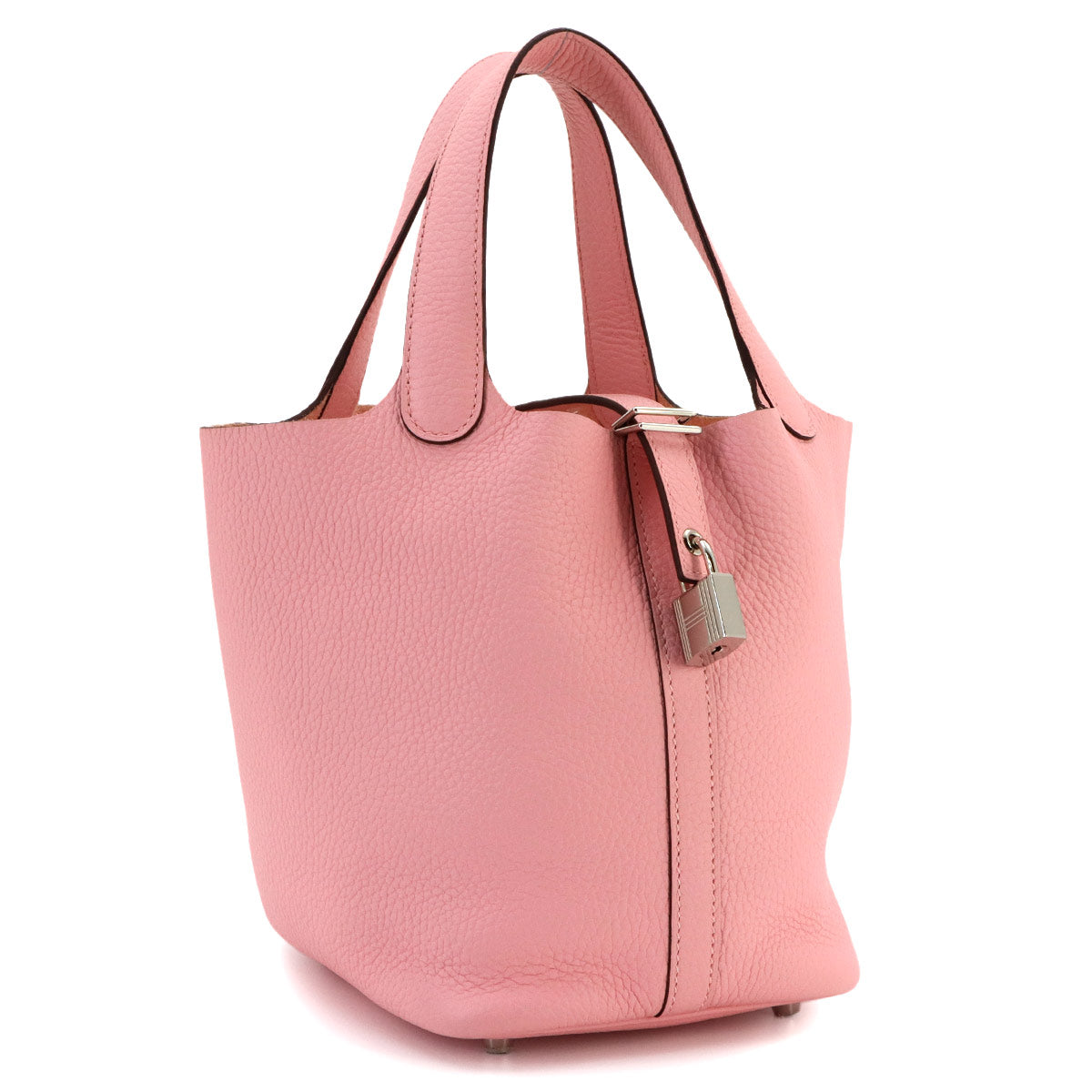 Picotin Lock PM Hand Bag Taurillon Clemence Rose Sakura B