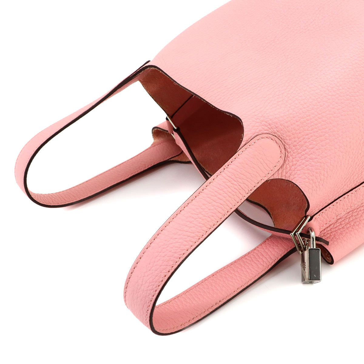 Picotin Lock PM Hand Bag Taurillon Clemence Rose Sakura B