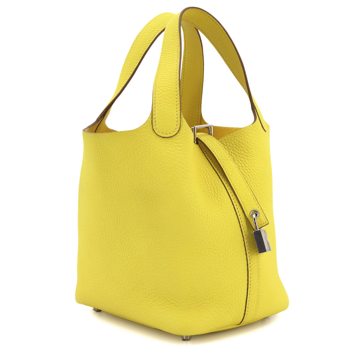Picotin Lock PM 18 Hand Bag Taurillon Clemence Lime