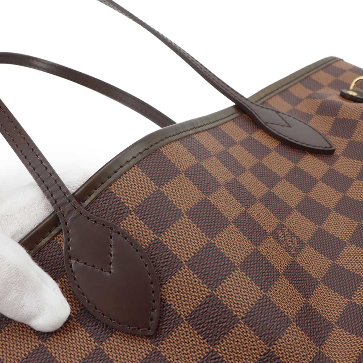 Damier Neverfull MM Tote Bag Ebene Cerise N51105 Purse