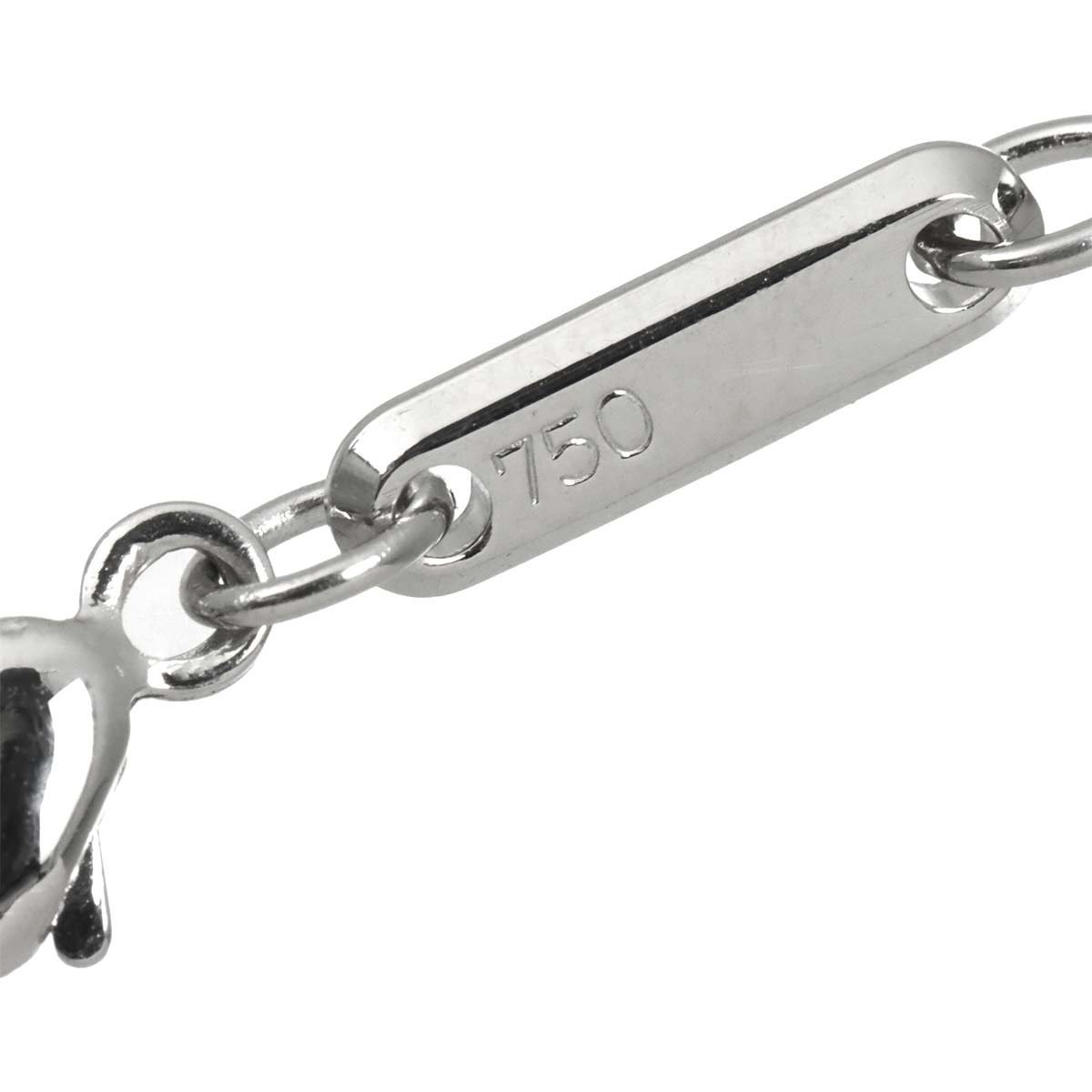 Happy Diamond Heart Necklace 18K White Gold 750