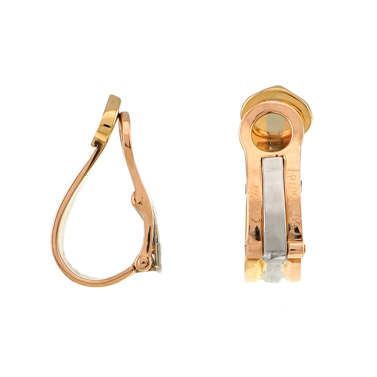 2C Trinity Earrings Clip-on 18K YG PG WG 750