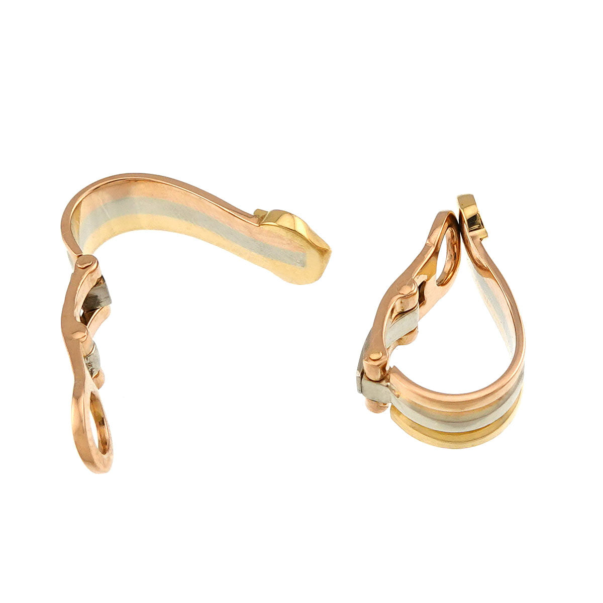 2C Trinity Earrings Clip-on 18K YG PG WG 750