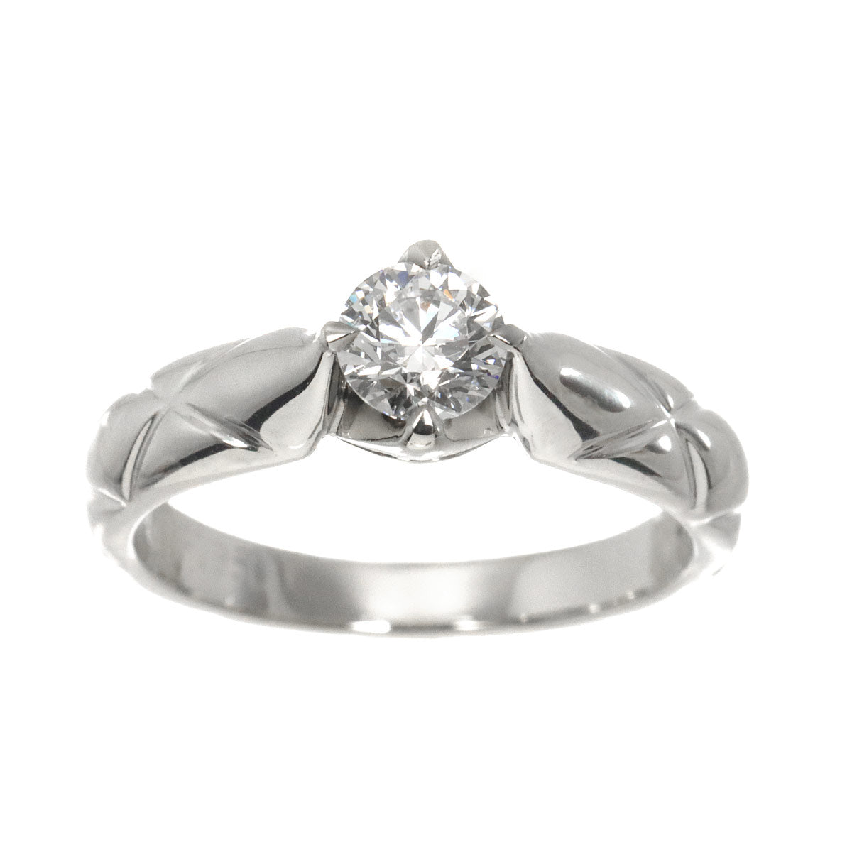Diamond Ring Pt Platinum size4.5-4.75(US)