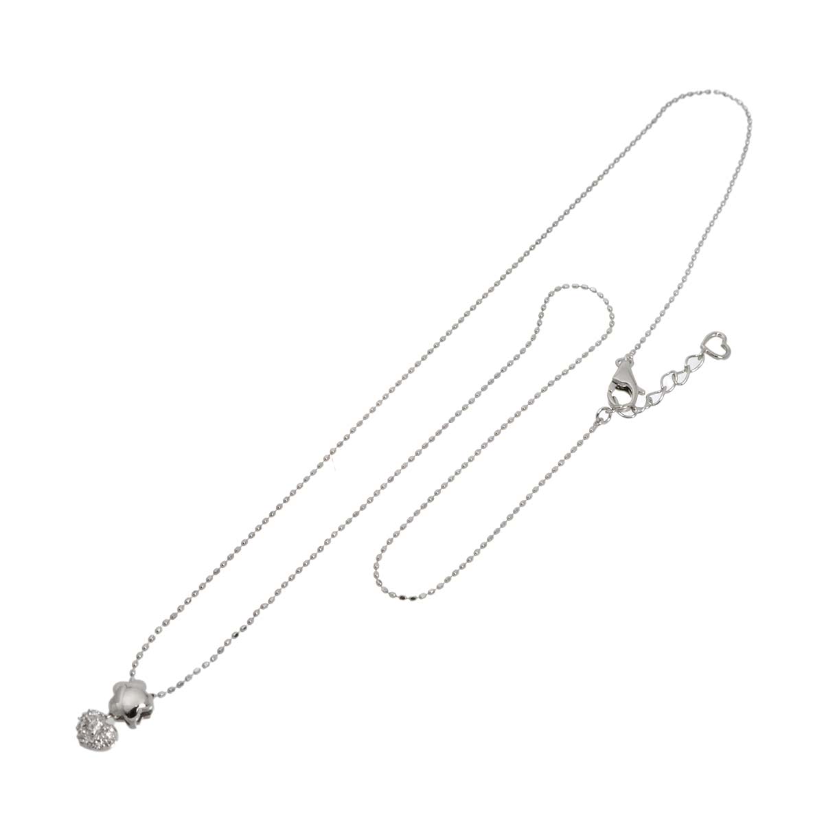 Diamond 0.09ct Necklace 18K White Gold 750
