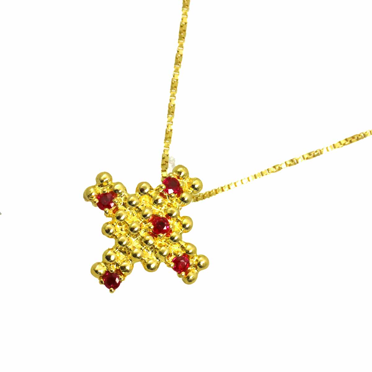 Ruby 0.24ct Necklace 18K K18 YG 750
