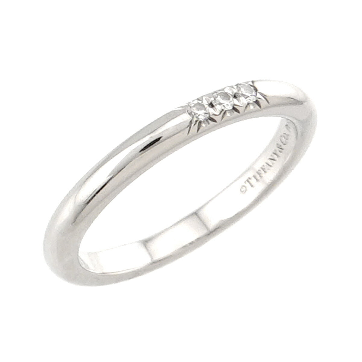 Forever Band Diamond Ring Pt Platinum Size3.25(US)