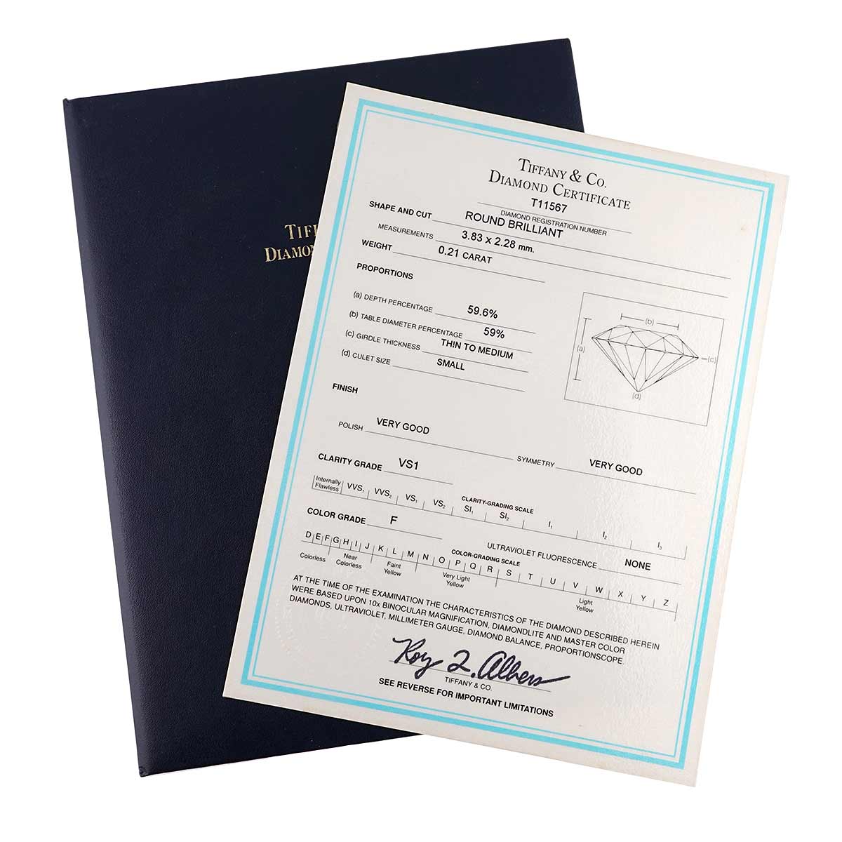 Diamond 0.21ct F/VS1 Ring Platinum Size4.5-4.75(US)
