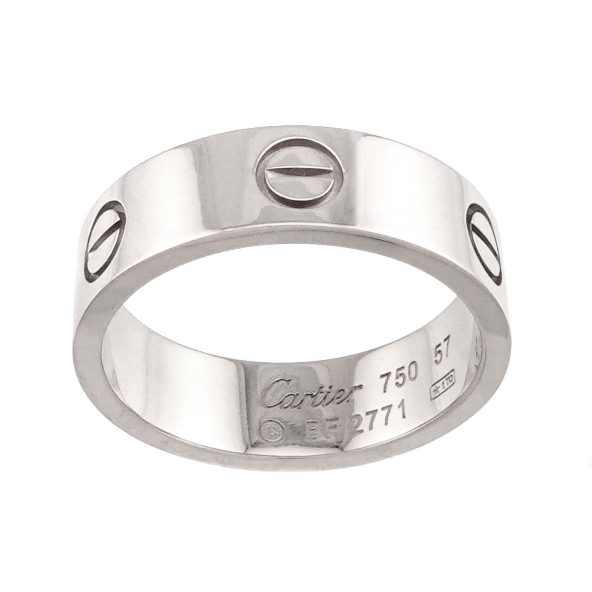 Love Ring 18K White Gold 750 size57 7.5(US)