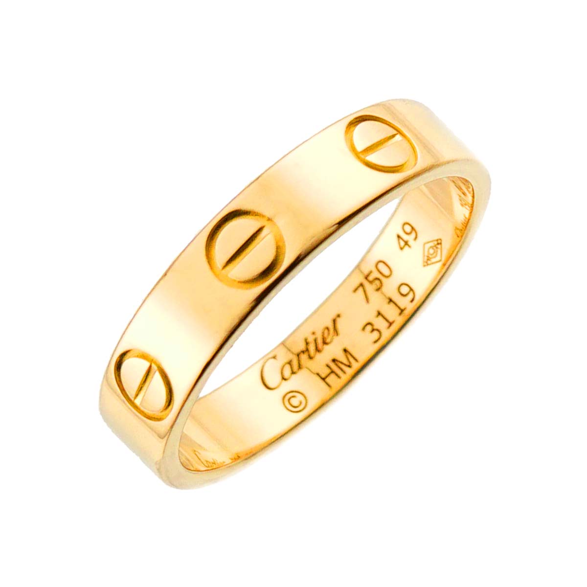 Mini Love Ring 18K Yellow Gold 750 size49 4.75-5(US)