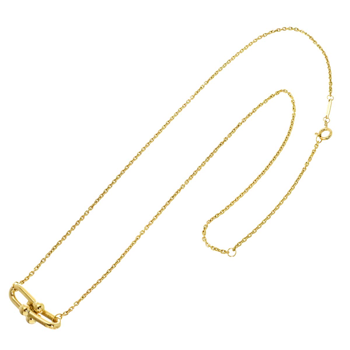 Hardware Double Link Small Necklace 18K Yellow Gold 750