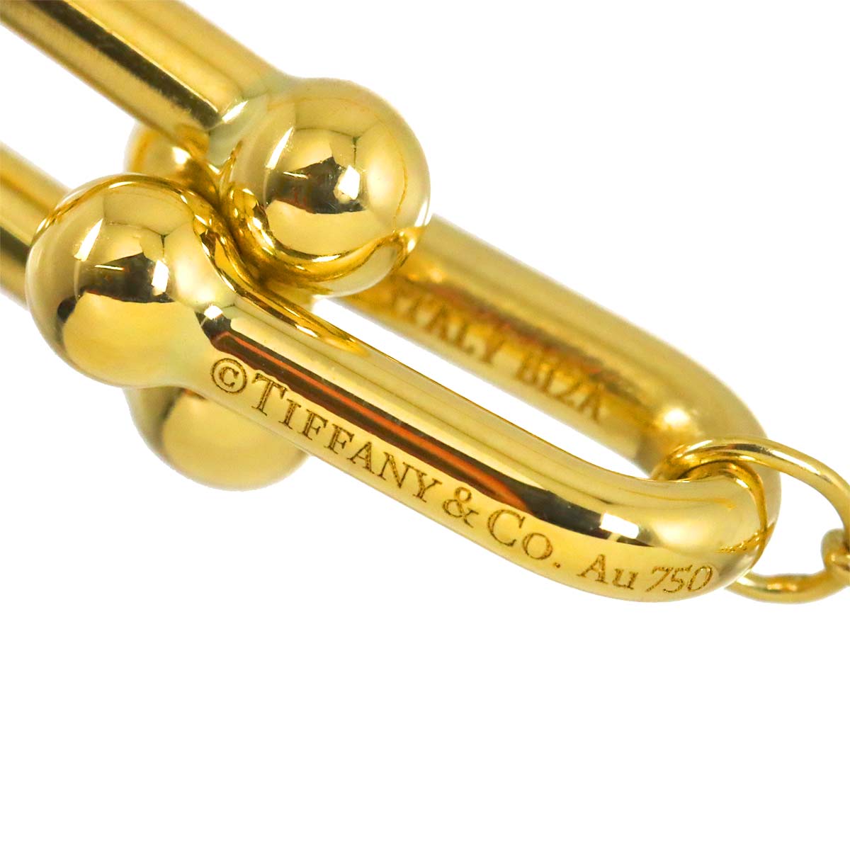 Hardware Double Link Small Necklace 18K Yellow Gold 750