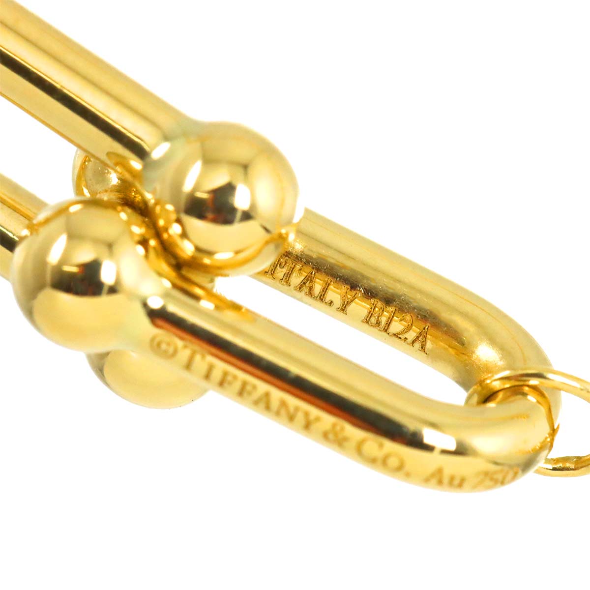 Hardware Double Link Small Necklace 18K Yellow Gold 750