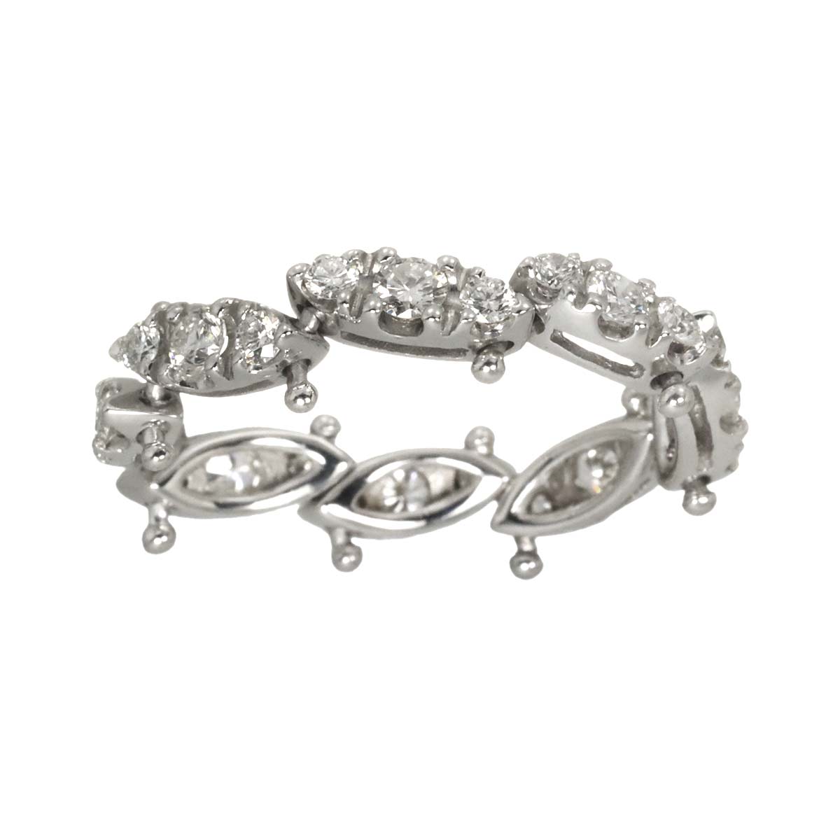 Diamond 0.88ct Ring 18K WG 750 Size5.25-5.5(US)