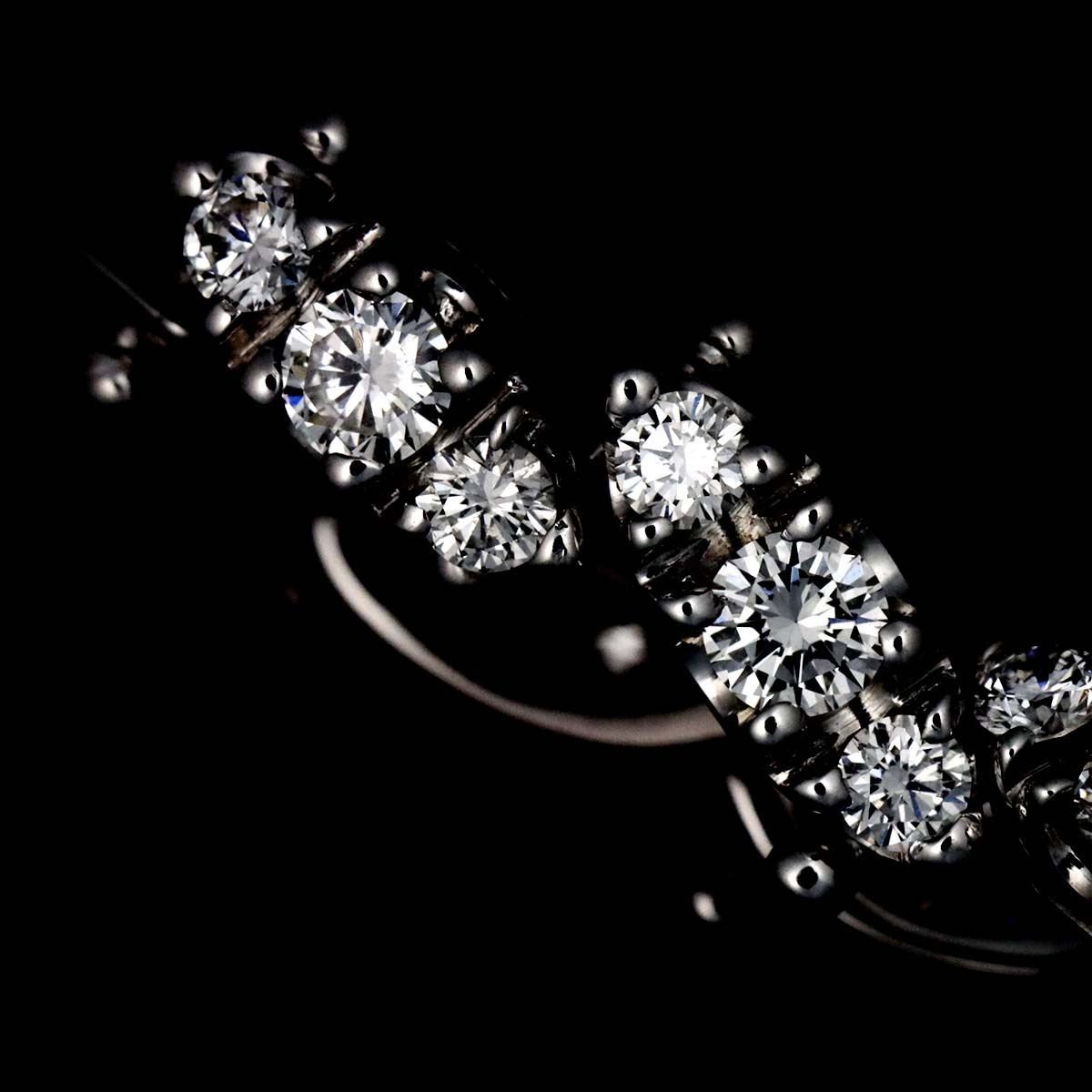 Diamond 0.88ct Ring 18K WG 750 Size5.25-5.5(US)