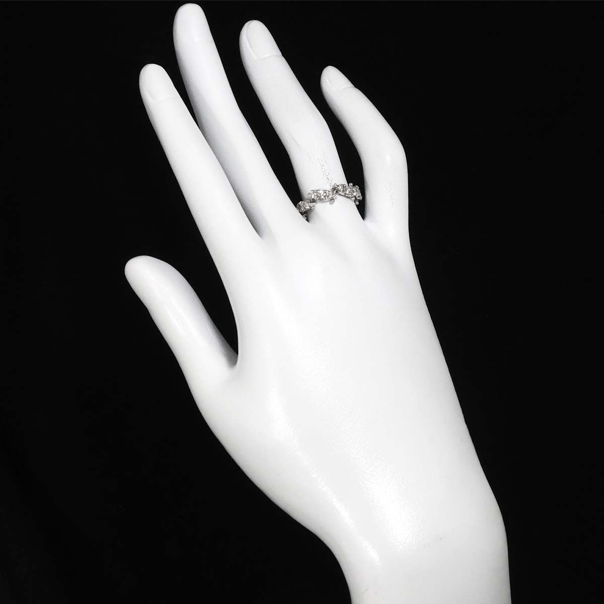 Diamond 0.88ct Ring 18K WG 750 Size5.25-5.5(US)