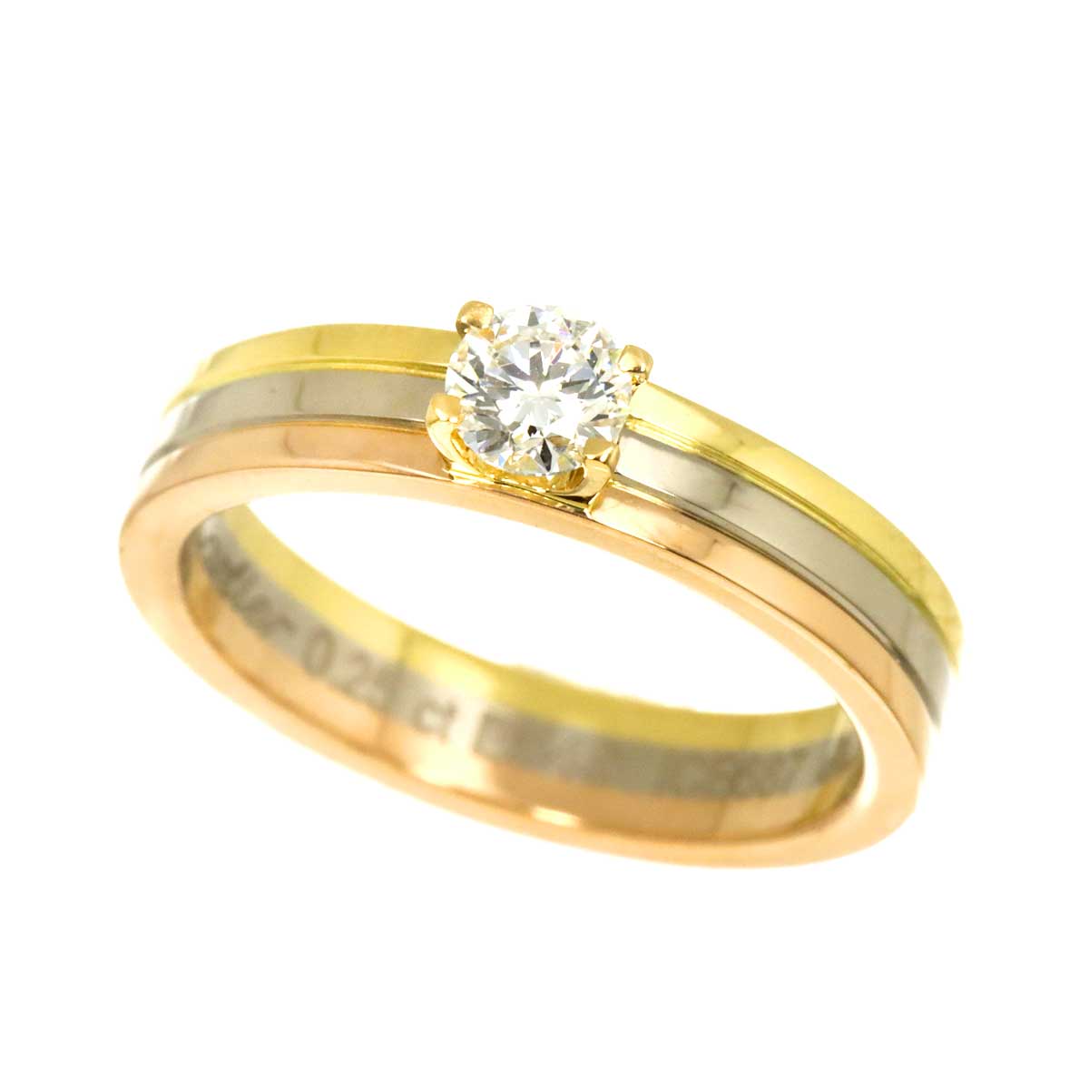 Vendome Diamond 0.25ct Ring 18K YG WG PG 750 size49 4.75-5(US)