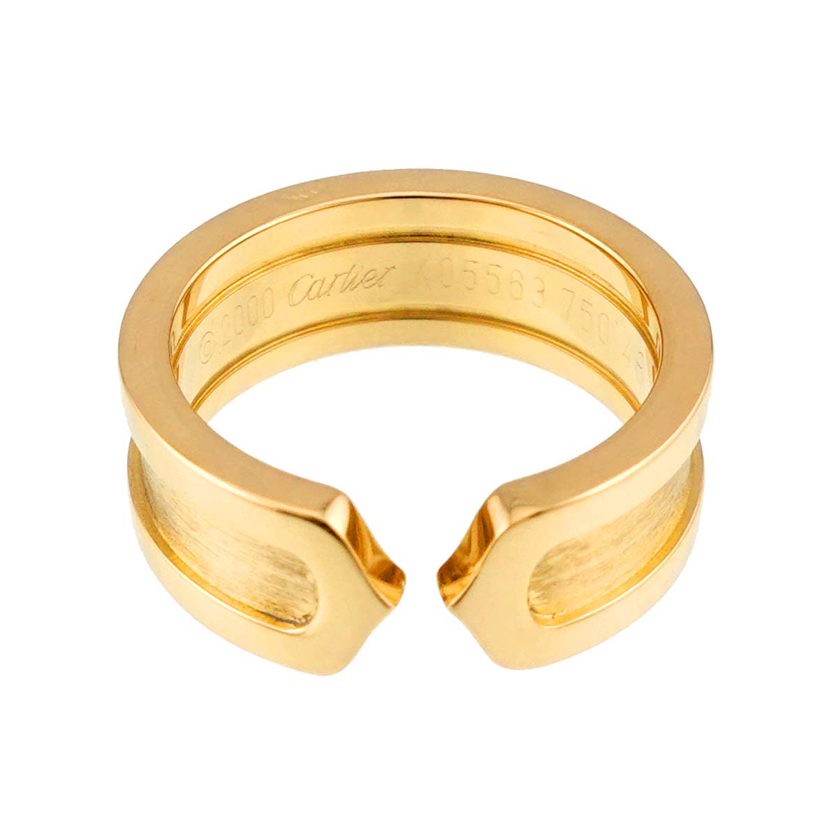 C2 Ring 18K YG 750 size48 4-4.5(US)